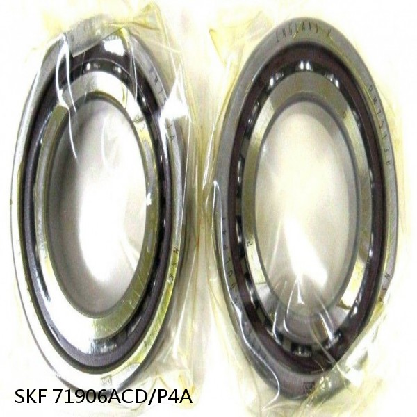 71906ACD/P4A SKF Super Precision,Super Precision Bearings,Super Precision Angular Contact,71900 Series,25 Degree Contact Angle